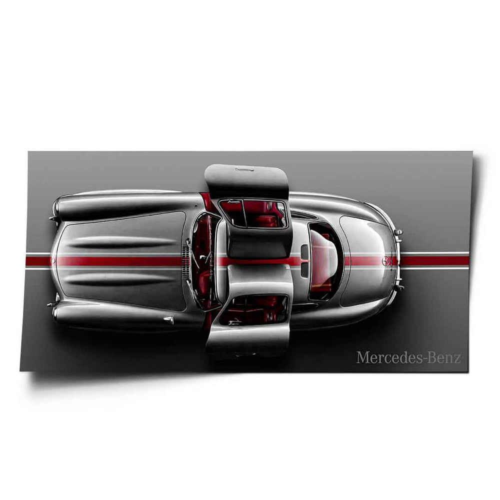 Mercedes-Benz 300 SL Gullwing als Poster – Auto Wandbild von DOTCOMCANVAS®