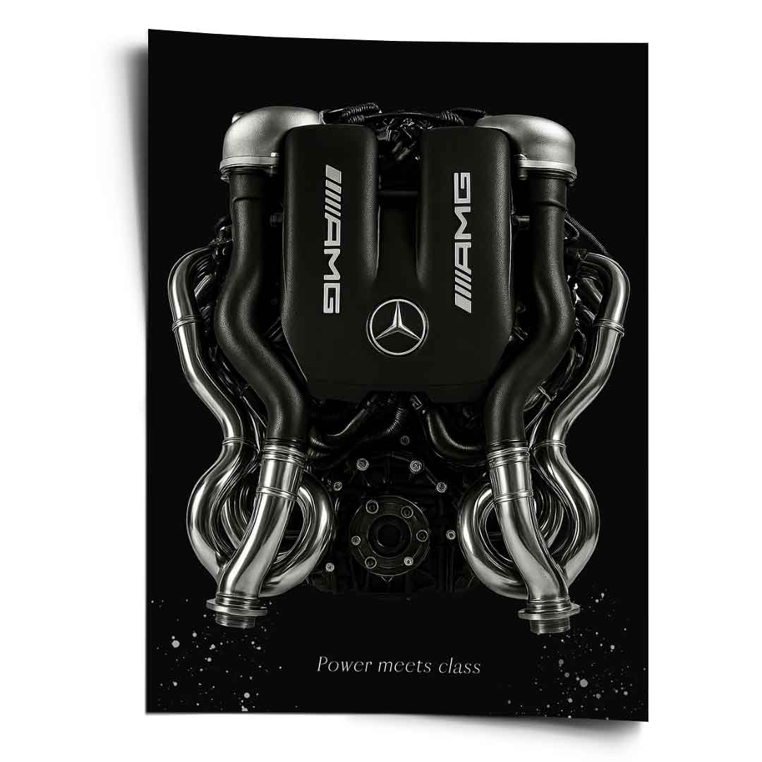 Mercedes V8 Engine - Poster