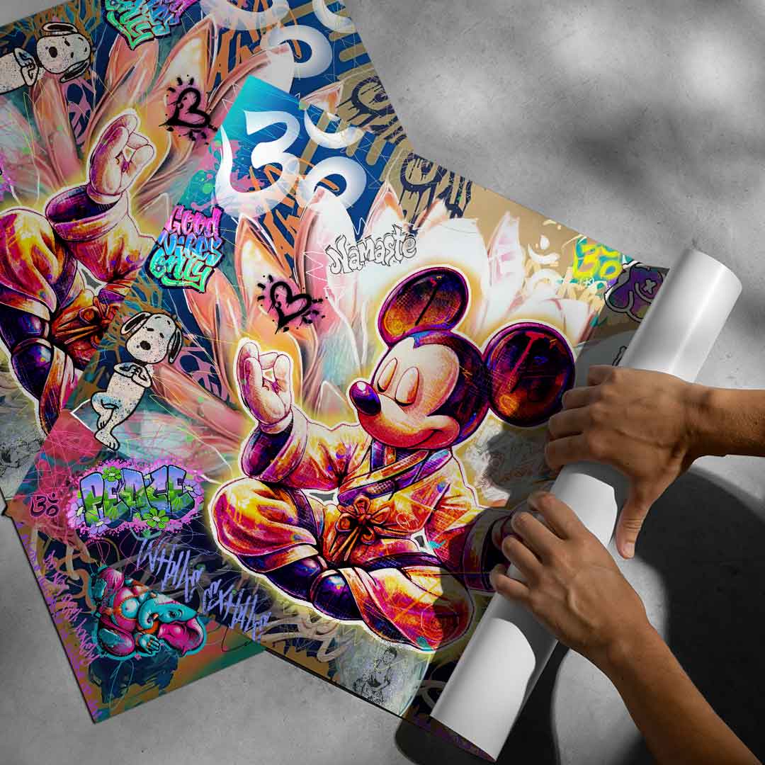 Mickey Yoga - Poster