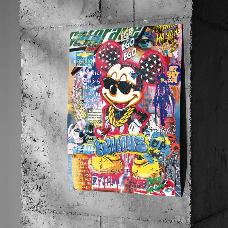 Mickey gold chain - Poster