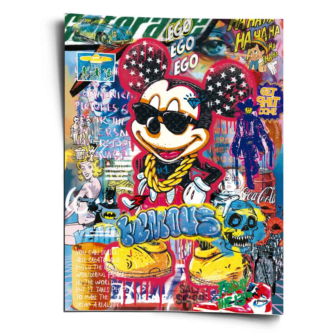 Mickey Gold Chain Poster