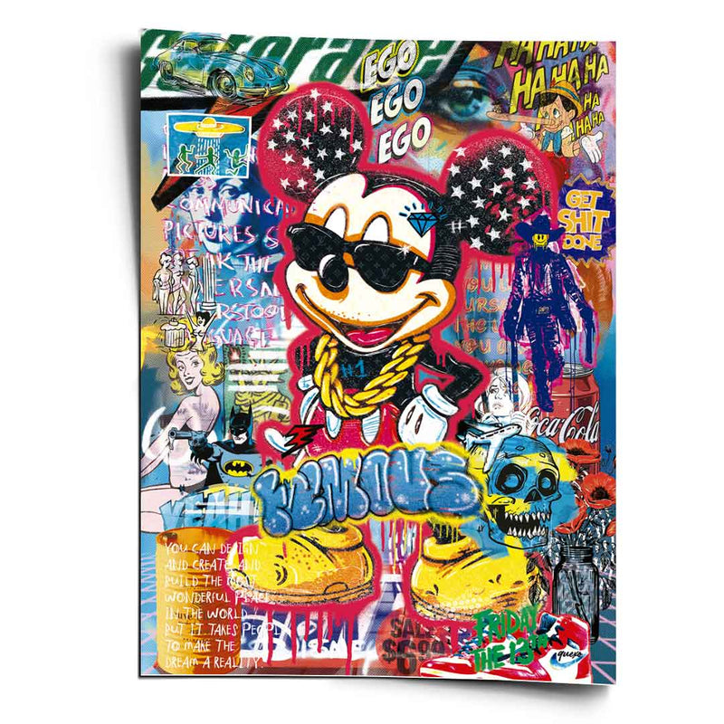 Mickey gold chain - Poster