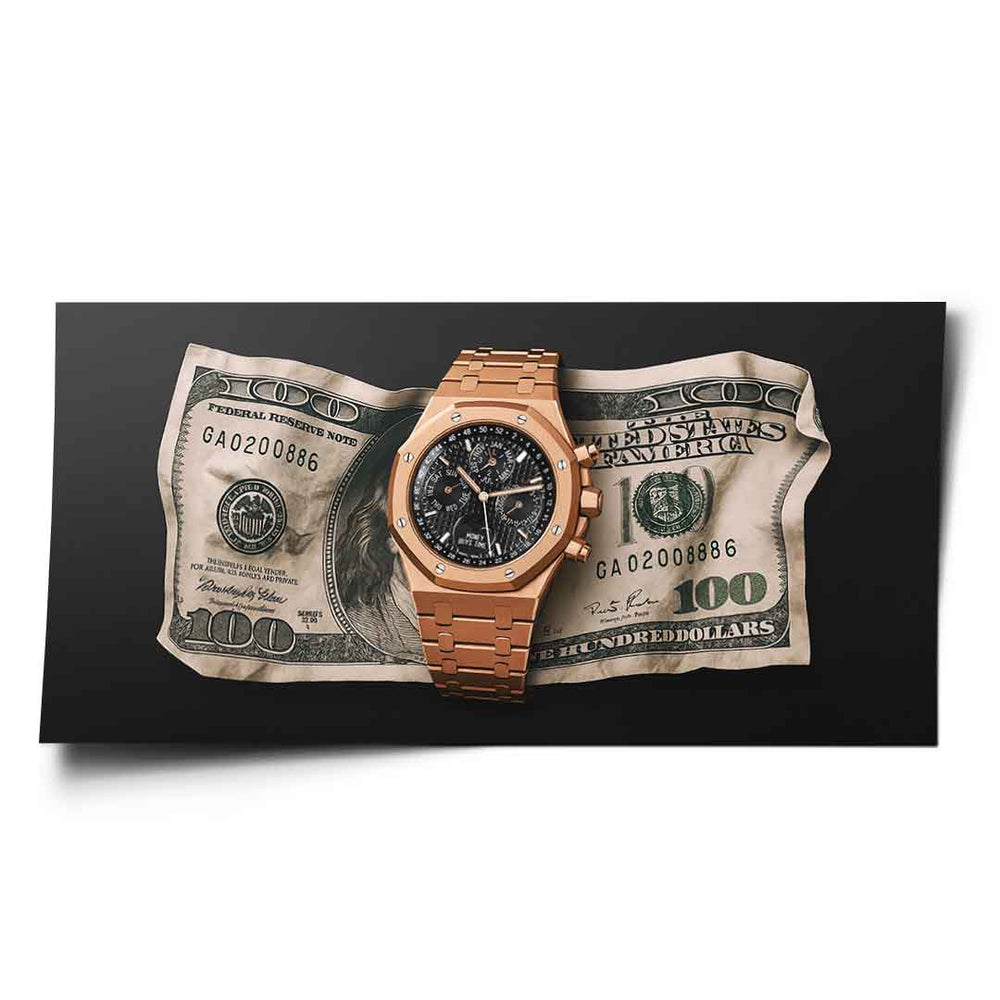 Money Buys Time als Poster – Motivationsbild von DOTCOMCANVAS®