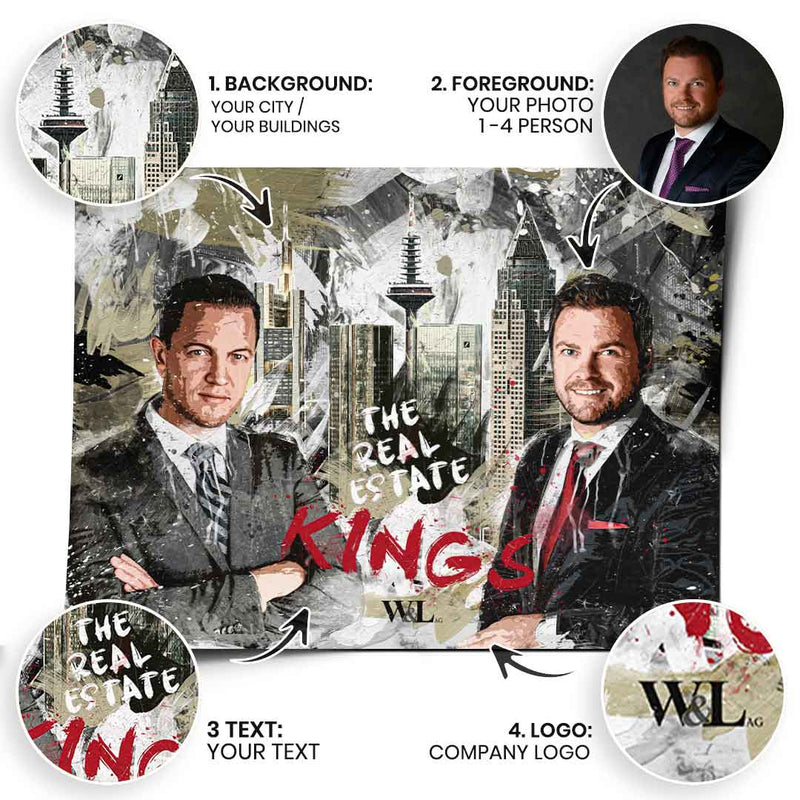 Real Estate Kings - Poster - personalisierbar