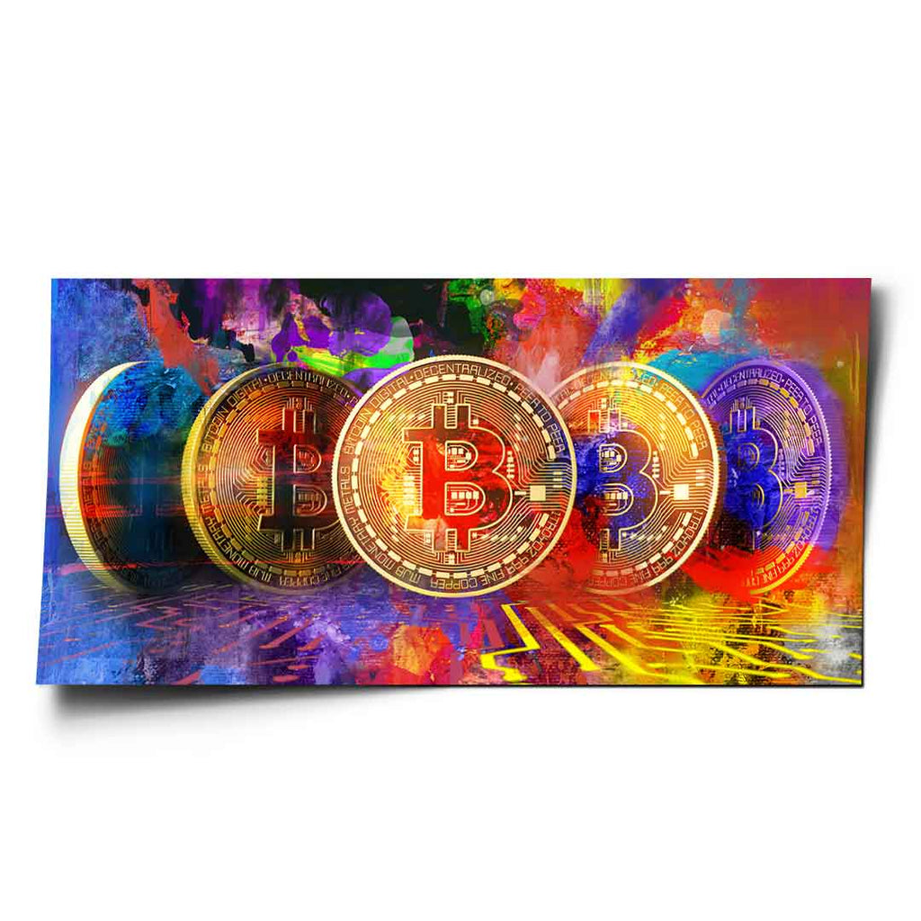Poster Multiple Bitcoin crypto exchange Wall Art Art print