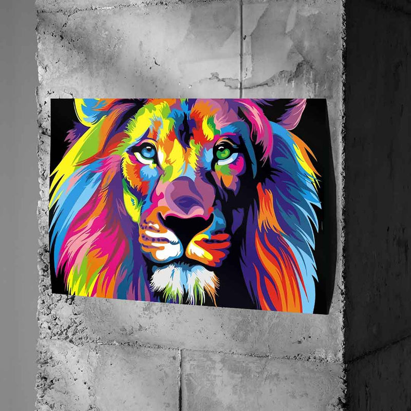 Neon Lion - Poster