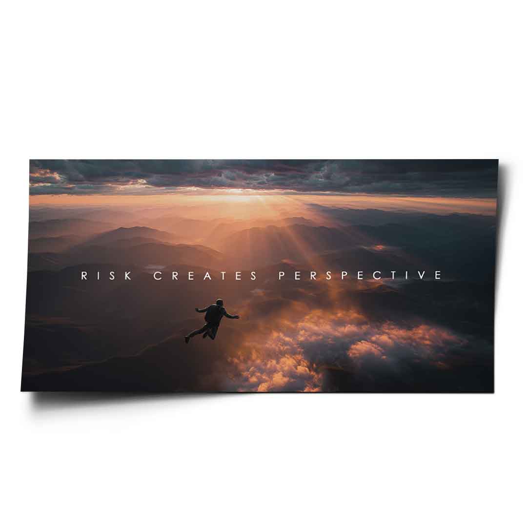Poster Risk Creates Perspective Kunstdruck Wandbild – DOTCOMCANVAS®