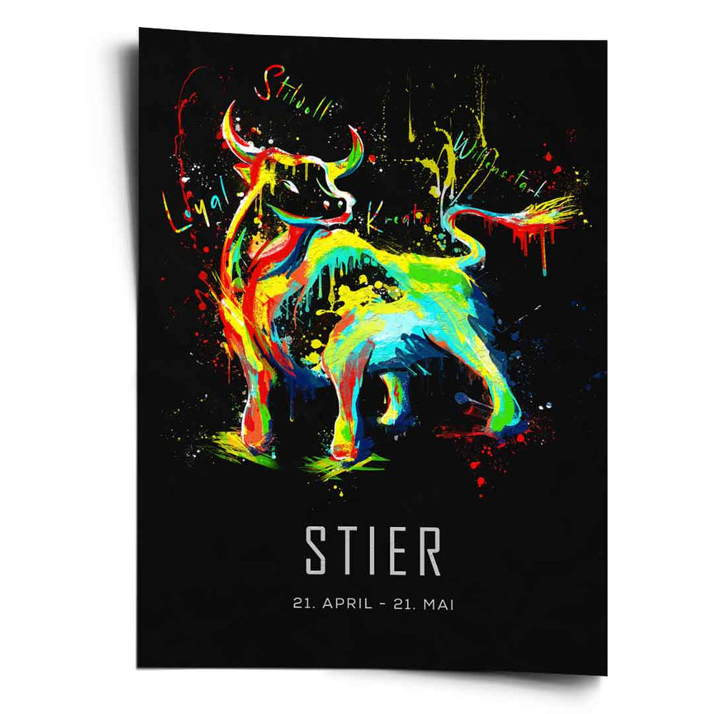 STERNZEICHEN STIER als Poster von DOTCOMCANVAS®