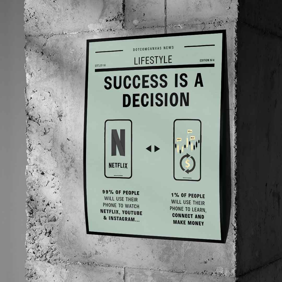 SUCCESS IS A DECISION - Poster