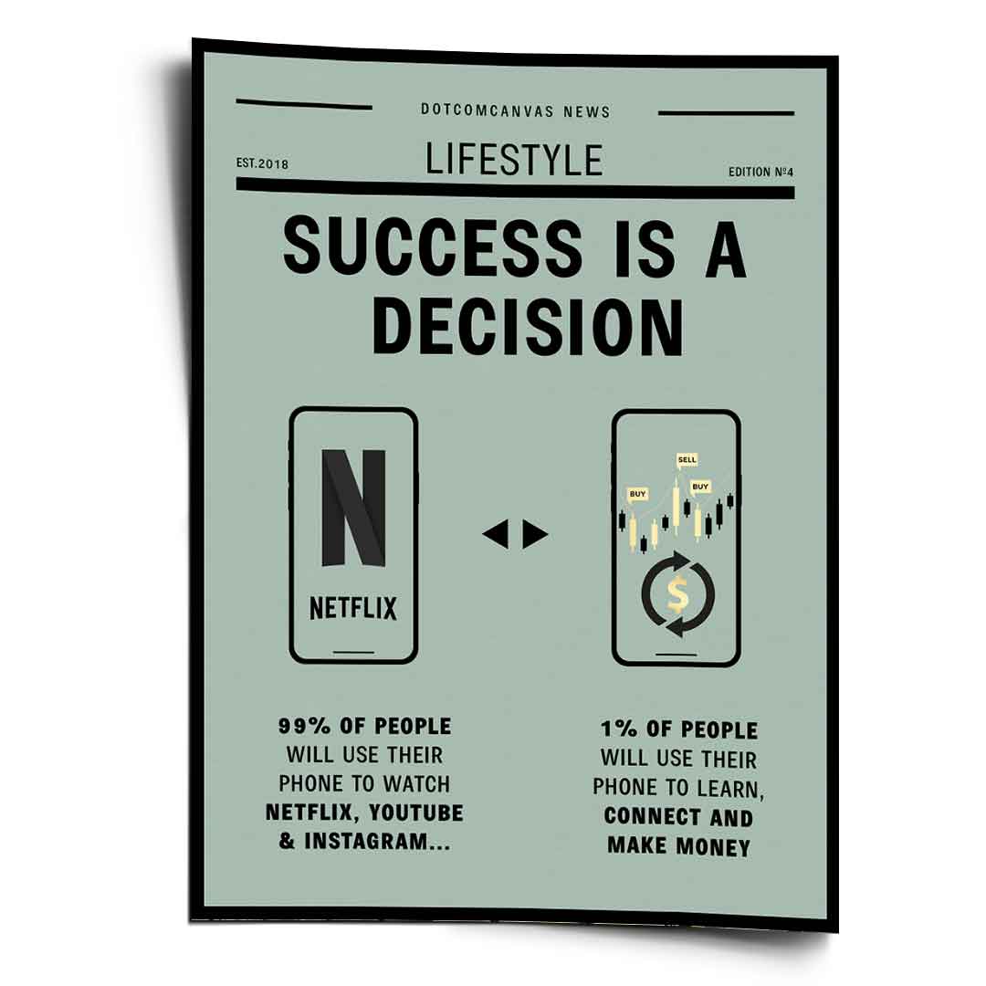 Success is a decision - poster