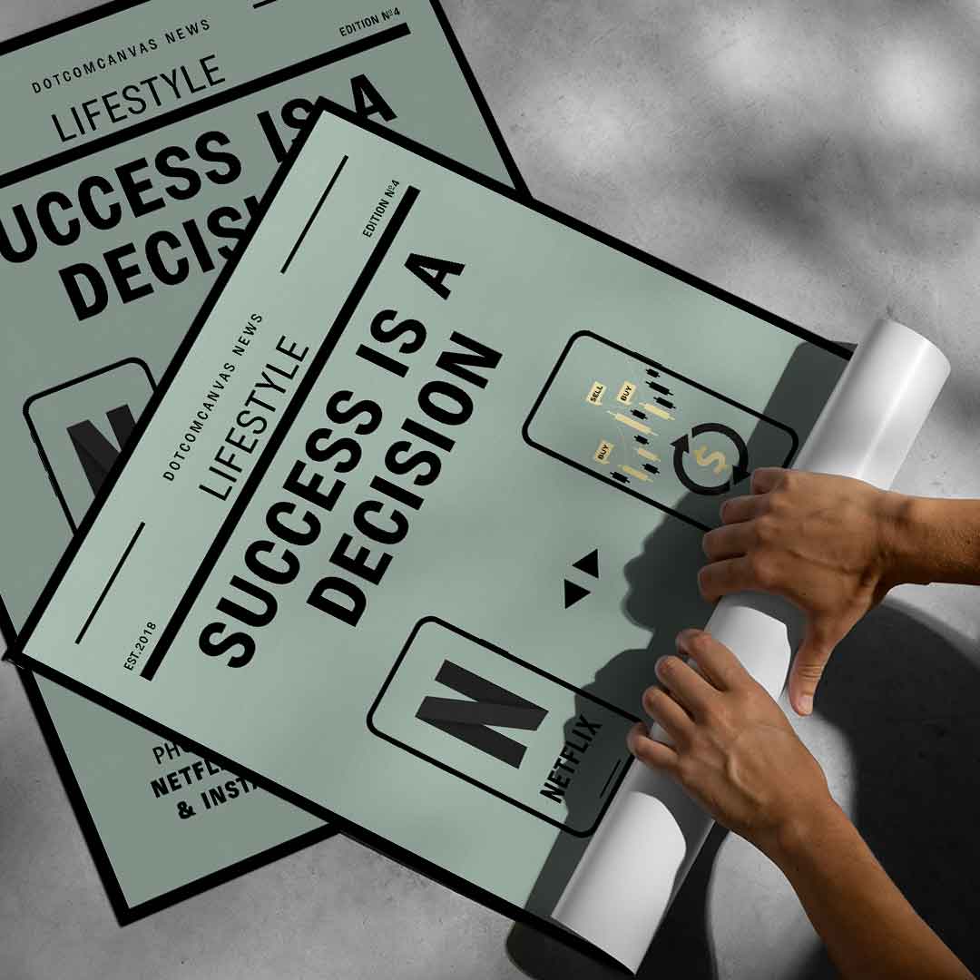 Success is a decision - poster