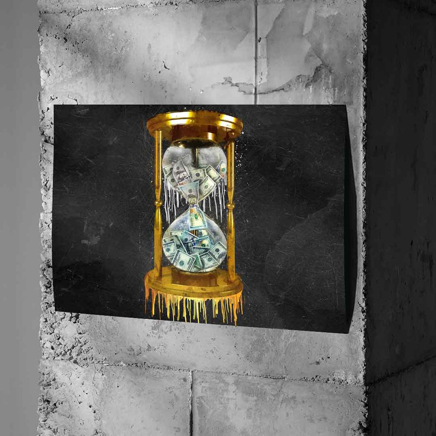 Klepsydra pieniędzy Black Edition – plakat