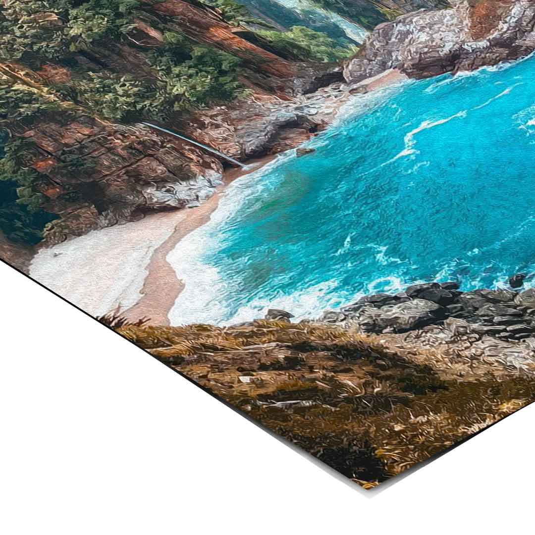 Sea in Hills - Poster