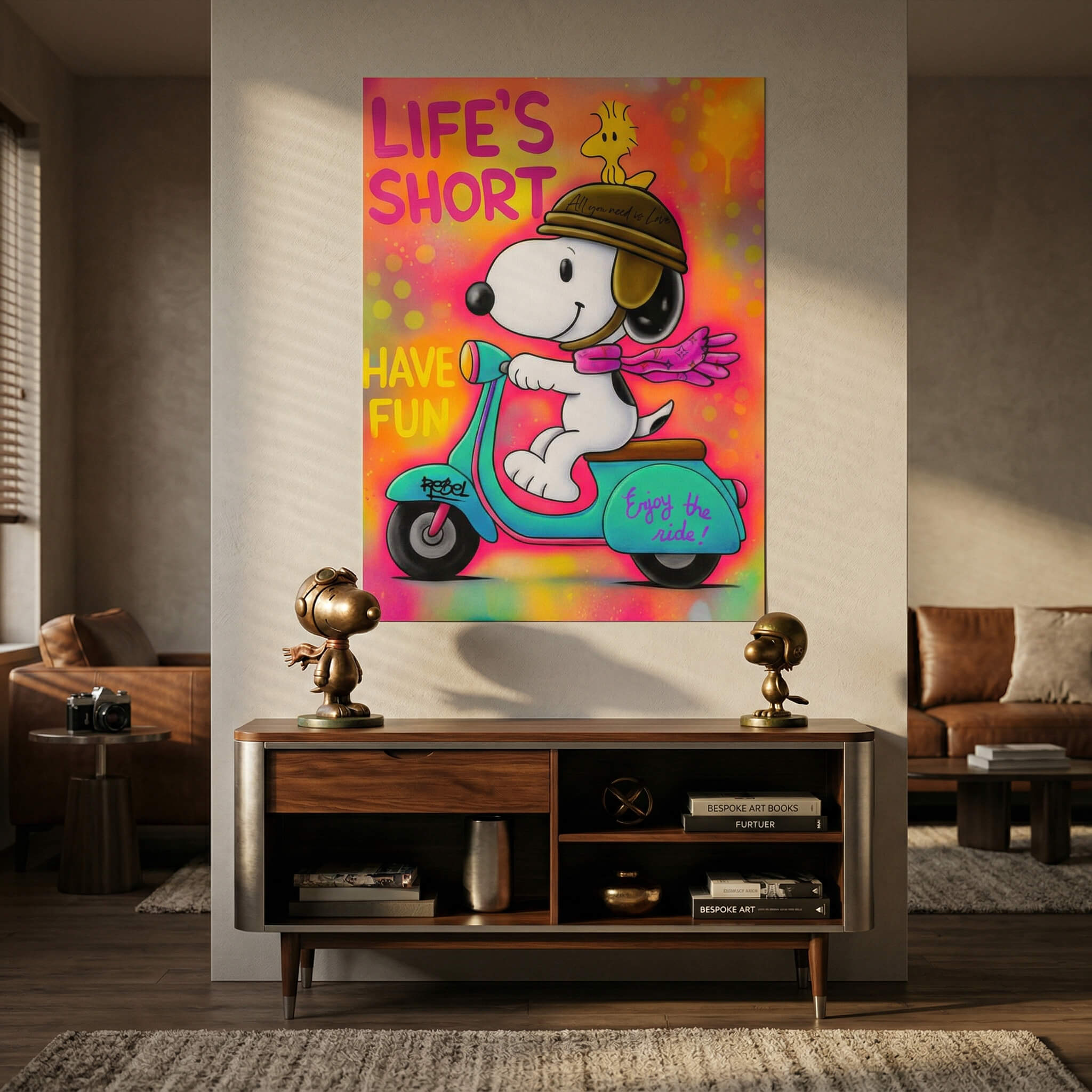 Snoopy Vespa - Poster
