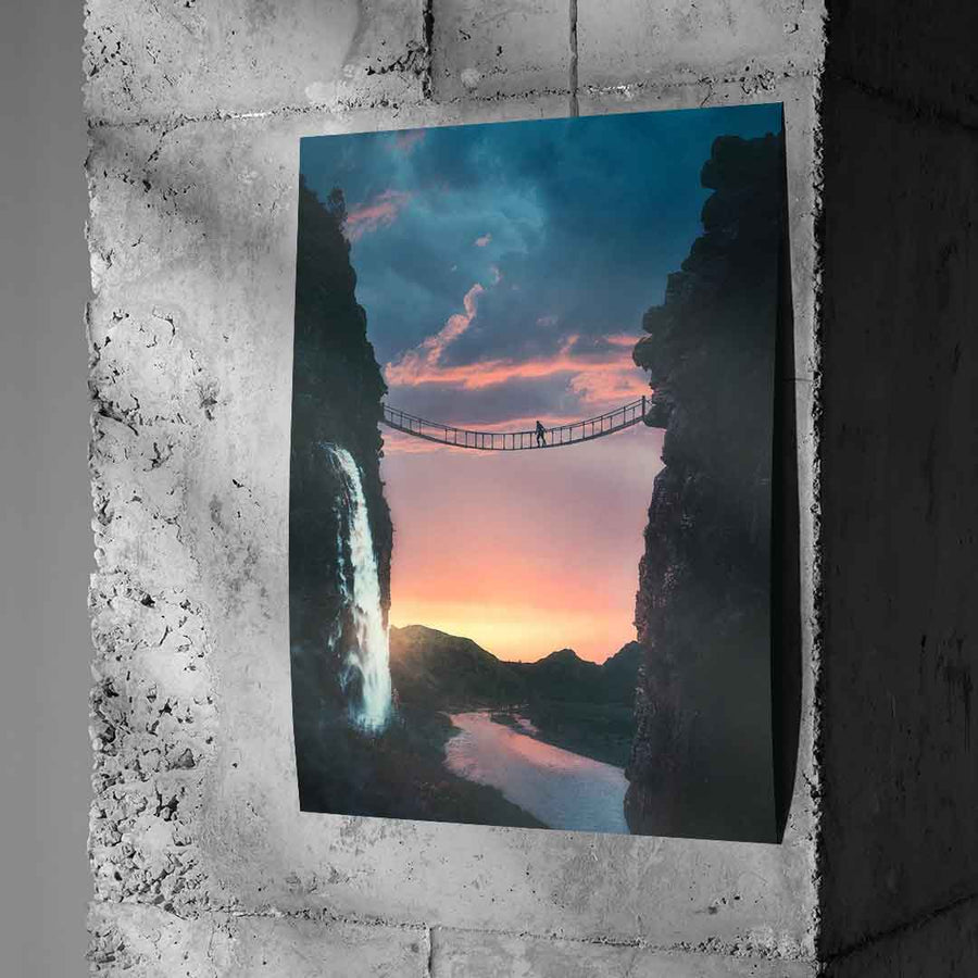 Sonnenuntergang Kluft - Poster