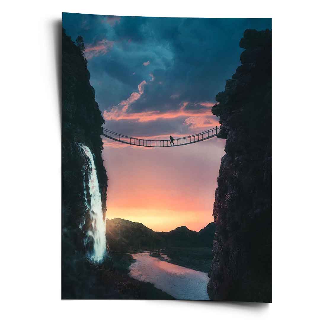 Sonnenuntergang Kluft - Poster