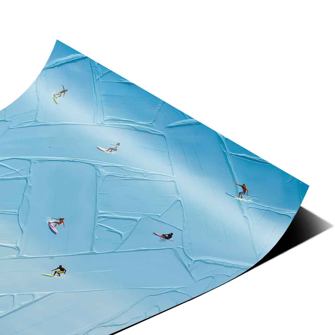 Surfing in Action - Poster