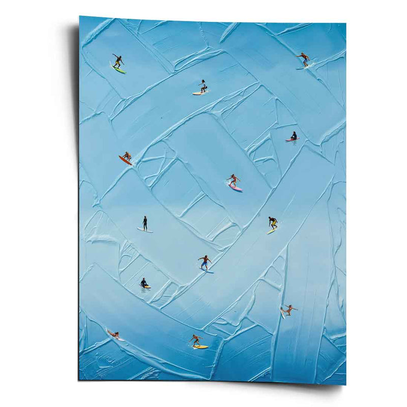 Surfing in Action - Poster