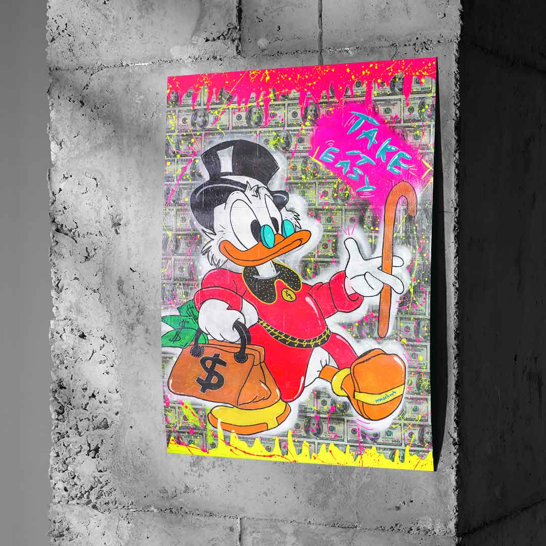 Magic Canvas Art Dagobert Duck Pop Art Canvas 1- Stuk Hoogwaardige Kunstdruk Muurschilderingen - B8100, grootte: 120 x 80 cm Magic Canvas Art Dagobert Duck Pop Art Canvas 1- Stuk Hoogwaardige Kunstdruk Muurschilderingen - B8100, grootte: 120 x 80 cm
