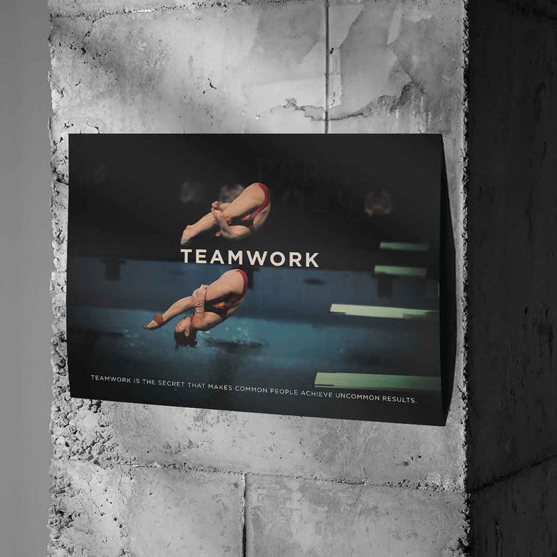 Teamwork #Turm jumping - poster