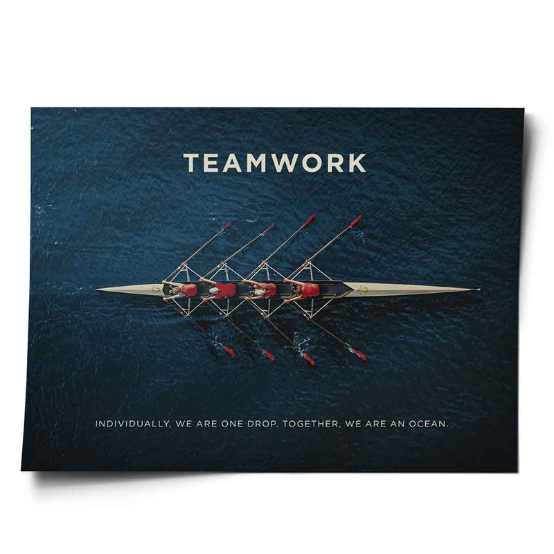 Teamwork #Rowing - Poster