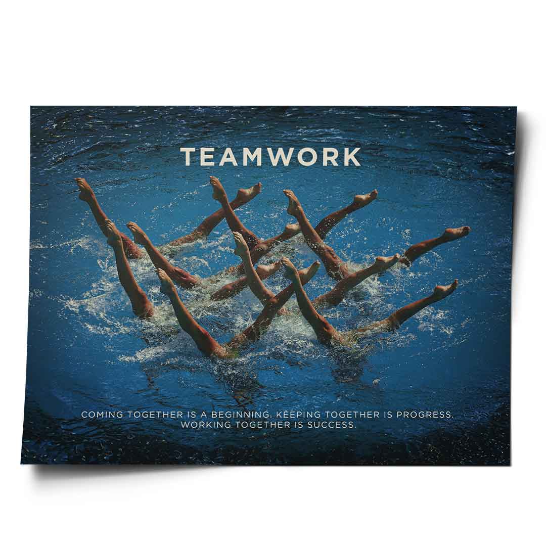 Teamwork #Schwimmen - Poster