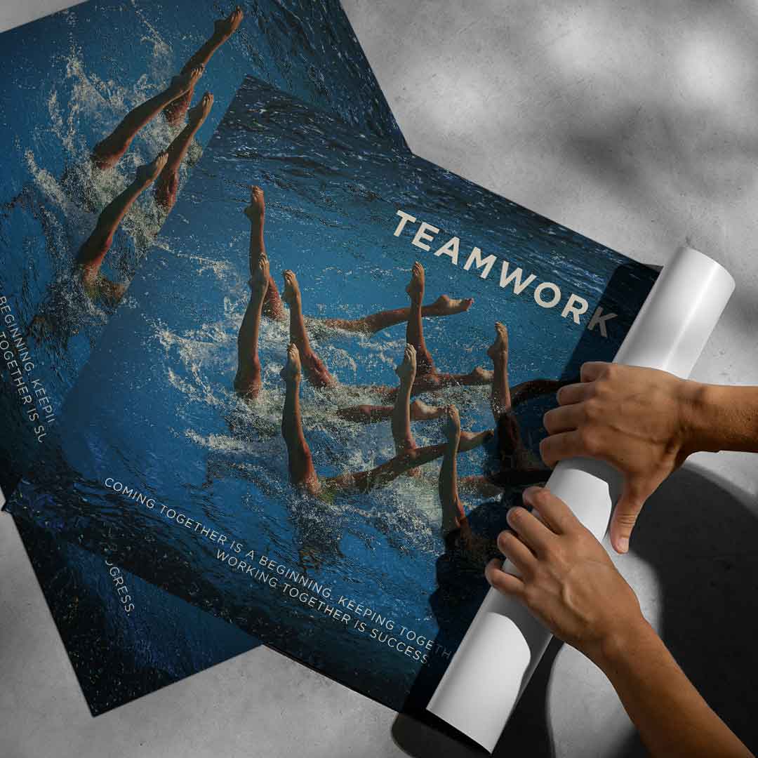Teamwork #Swimming - Poster