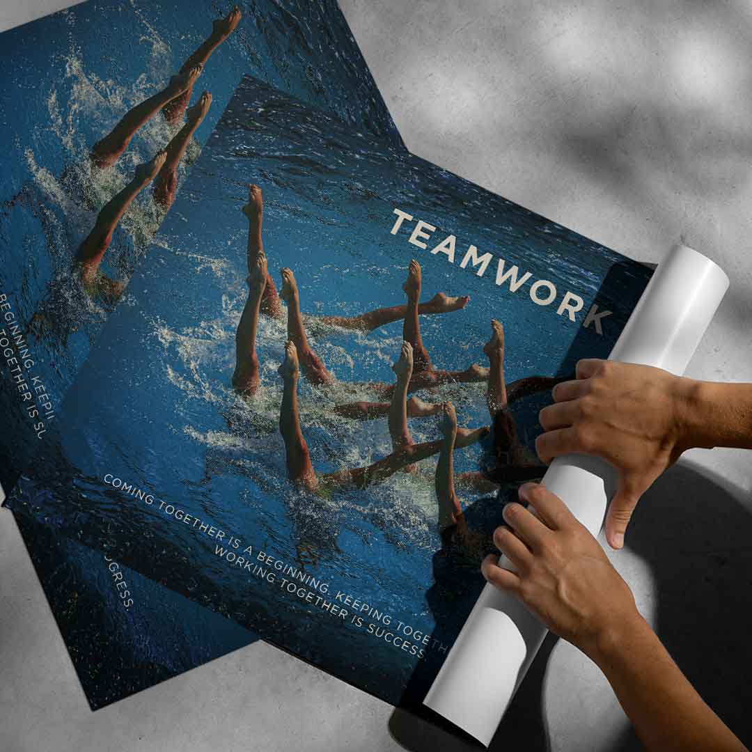 Teamwork #schwimmen - poster