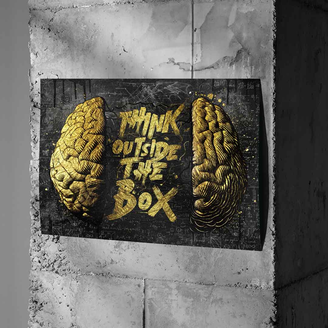 Think outside the Box Gold - Poster