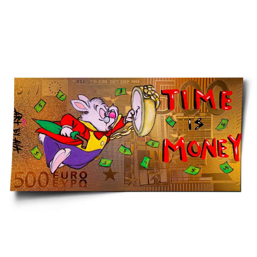 Poster Time Is Money comic cartoon Wandbild Kunstdruck