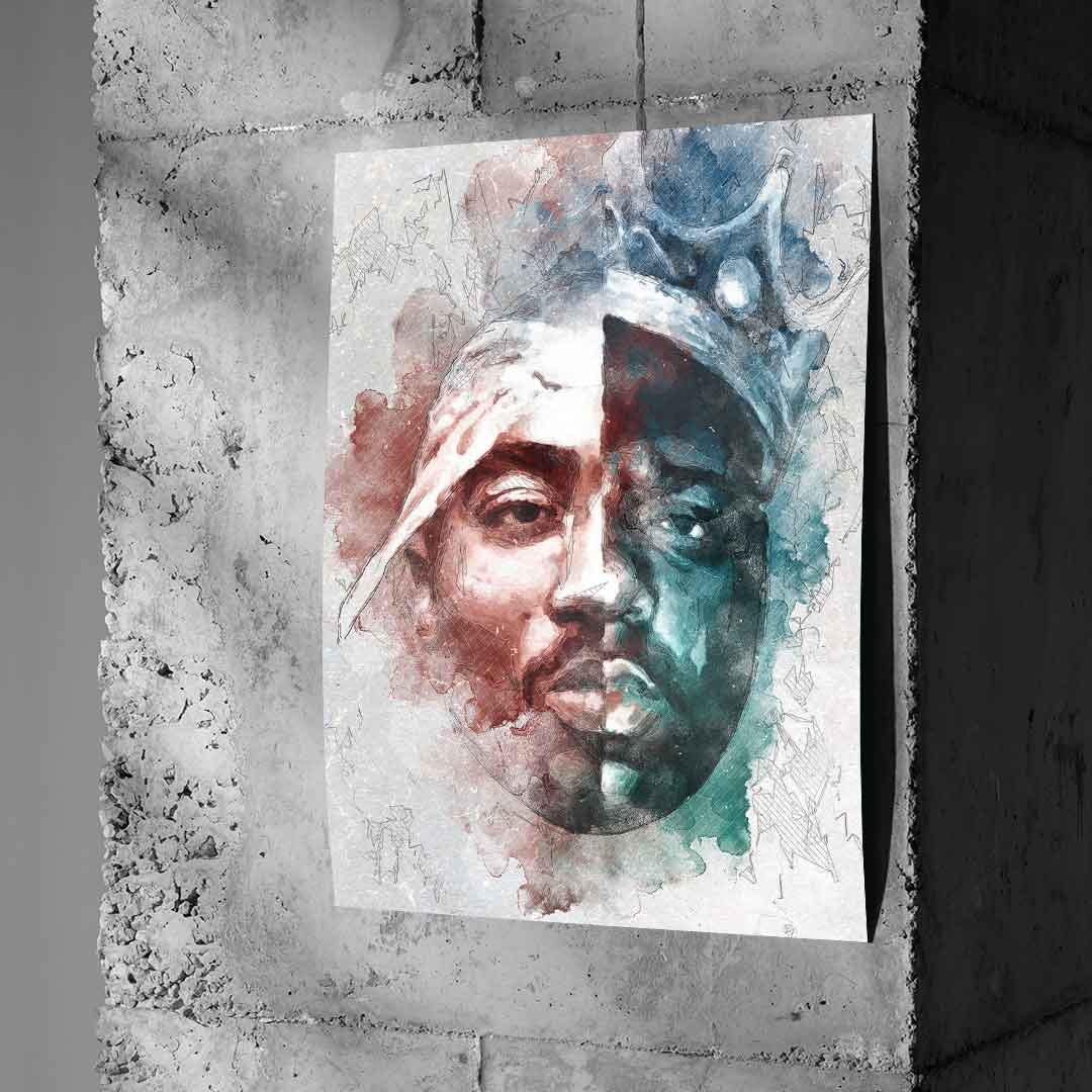 Tupac B.I.GPortrait - Poster