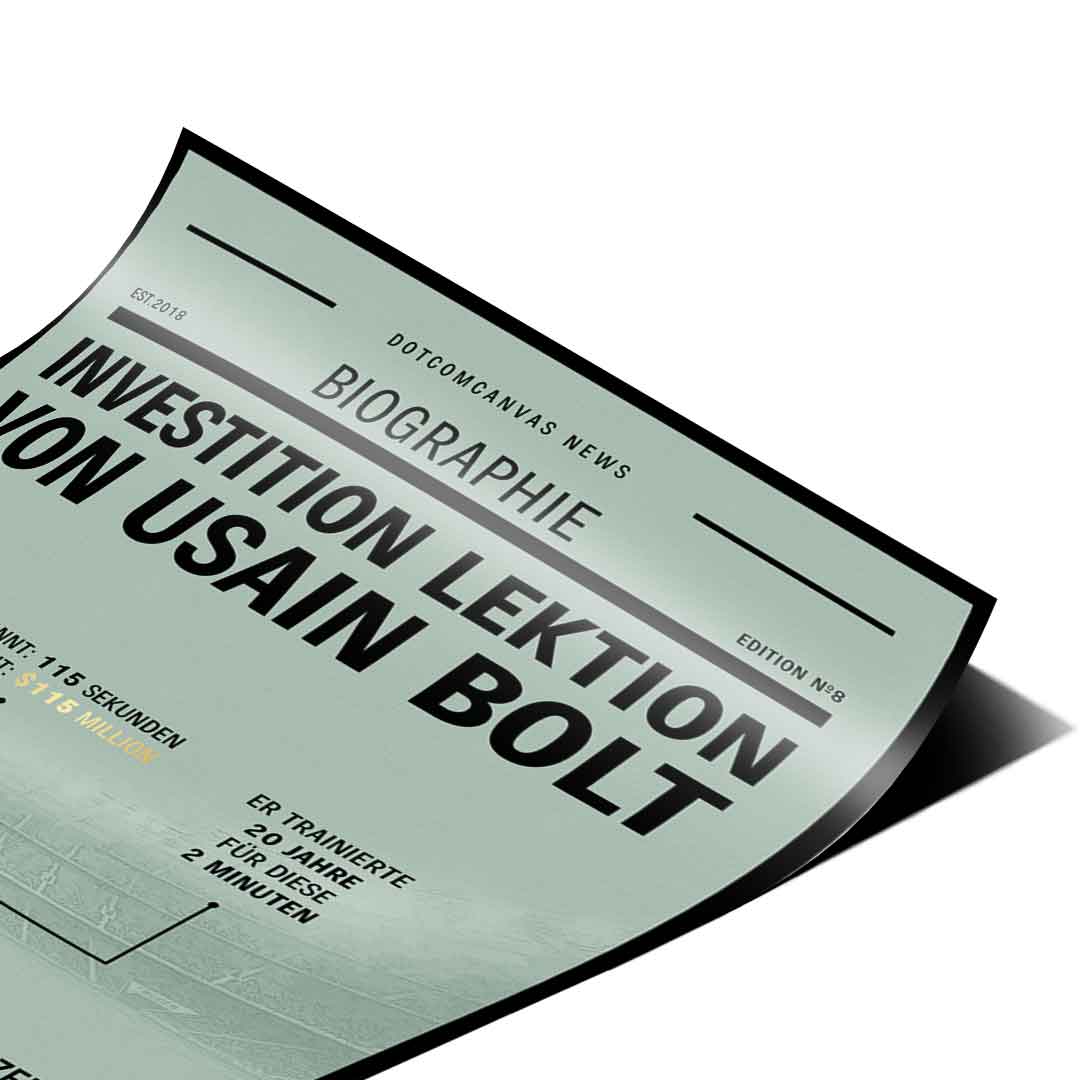 USAIN BOLT INVESTMENT LESSON - Poster