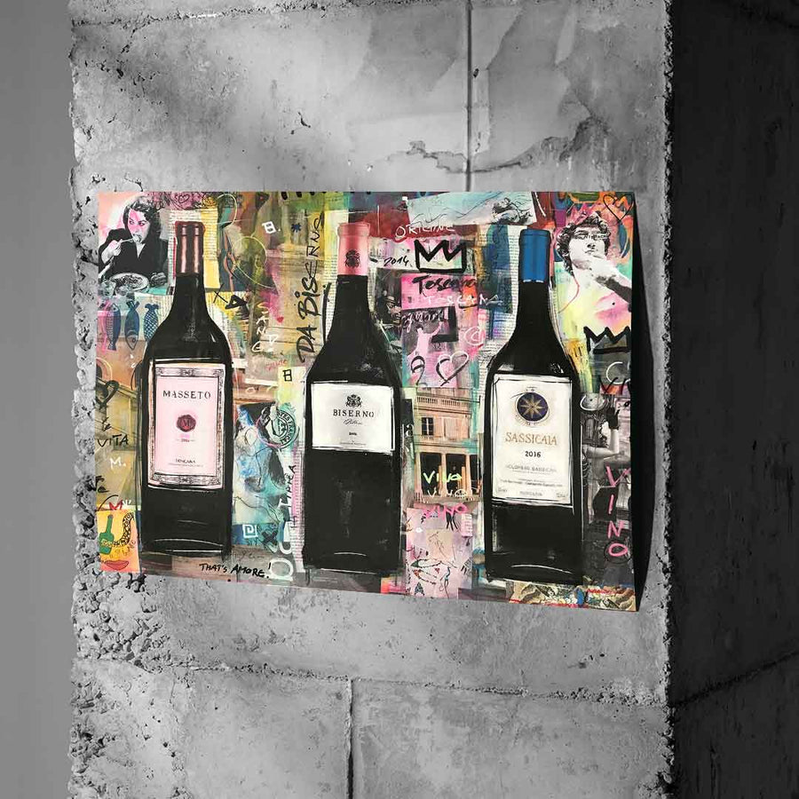 Vino Masetto, Biserno, Sassicaia – Plakat