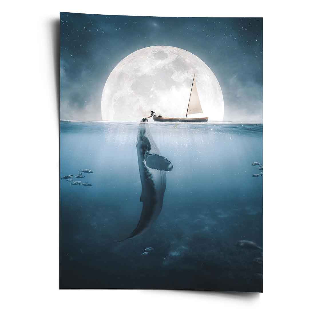 Whale fishing - Poster