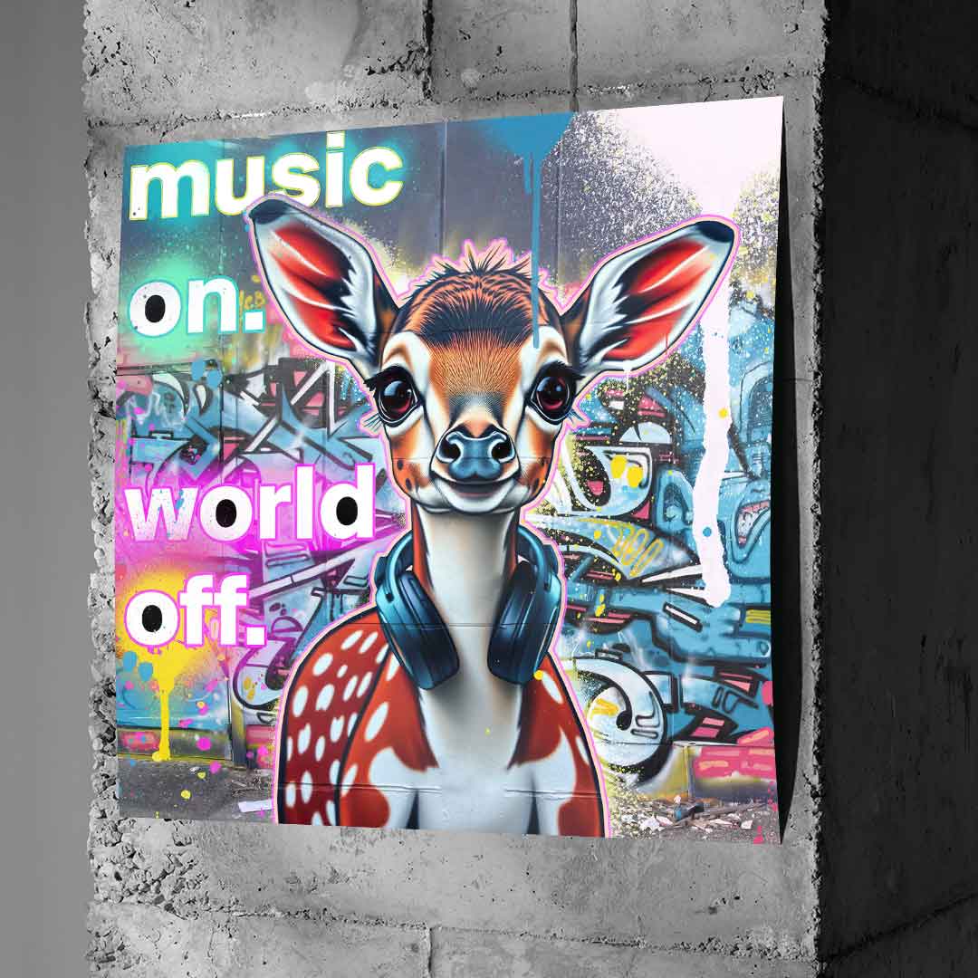 Bambi headphones - Poster