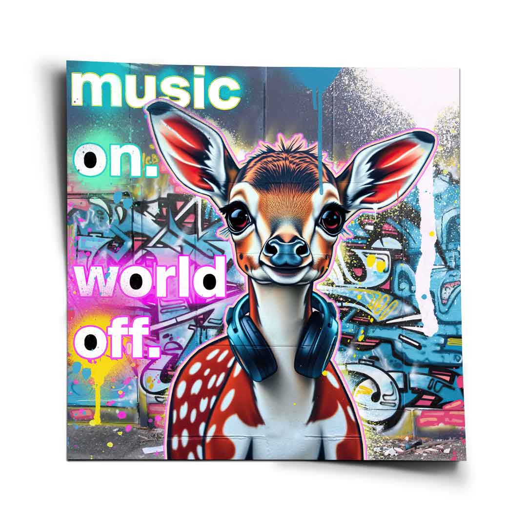 Bambi headphones - Poster