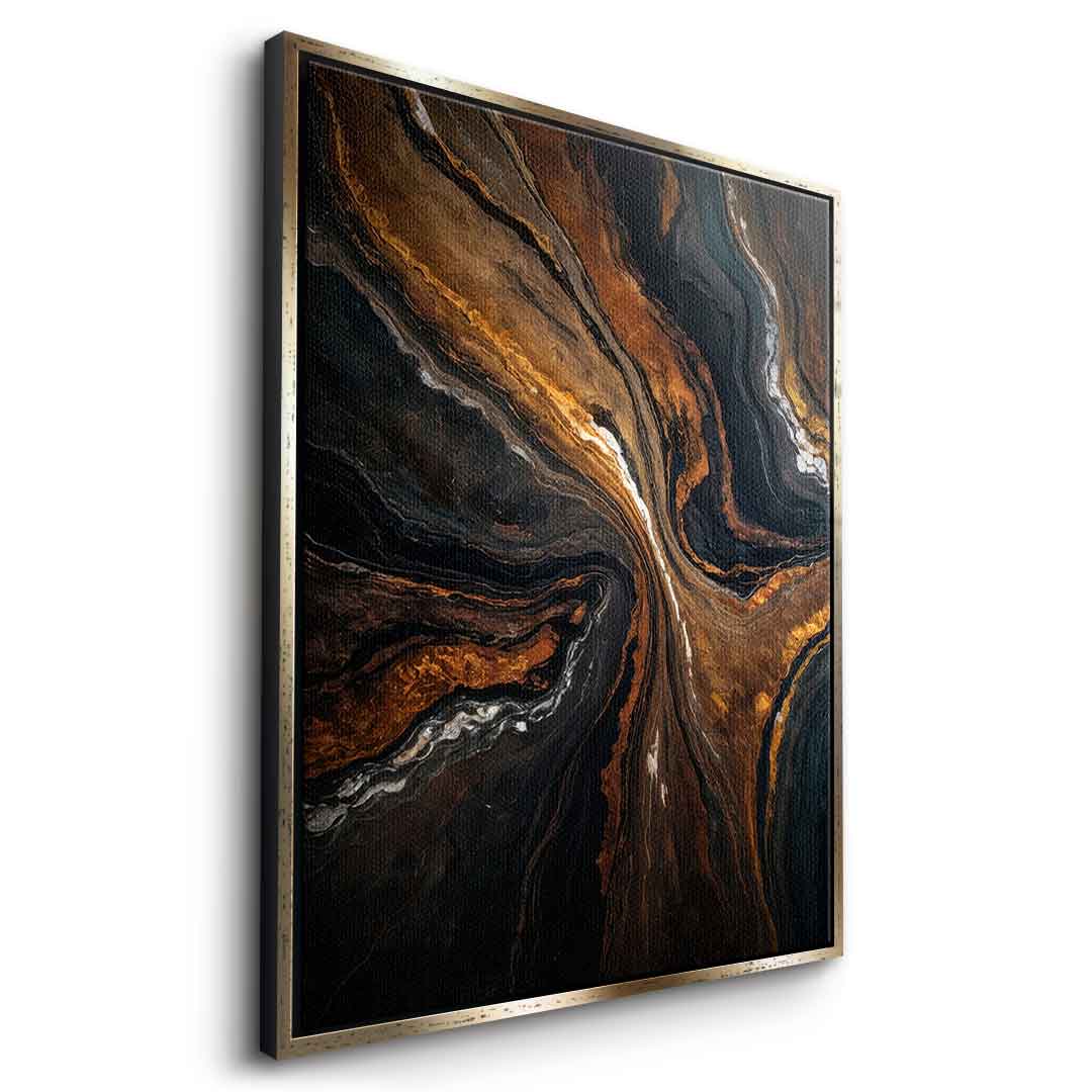 Golden Tones In Dark Stone