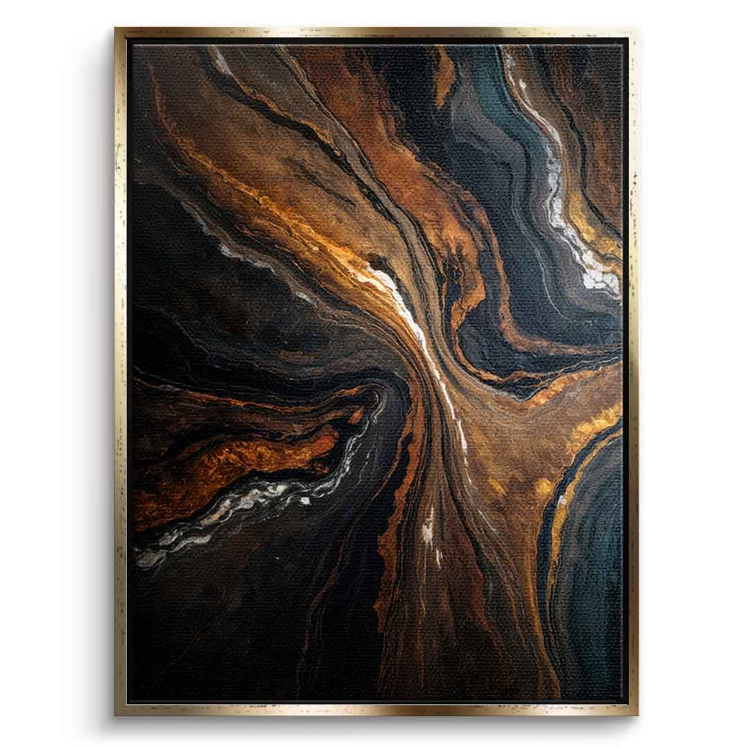 Golden Tones In Dark Stone