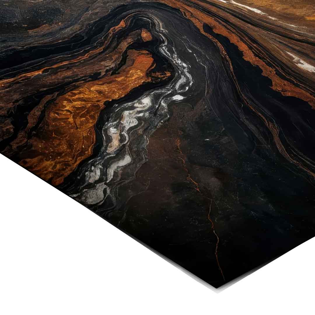 Golden Tones In Dark Stone - Poster