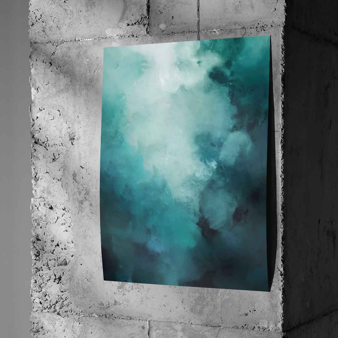 Misty Teal Abyss - Poster