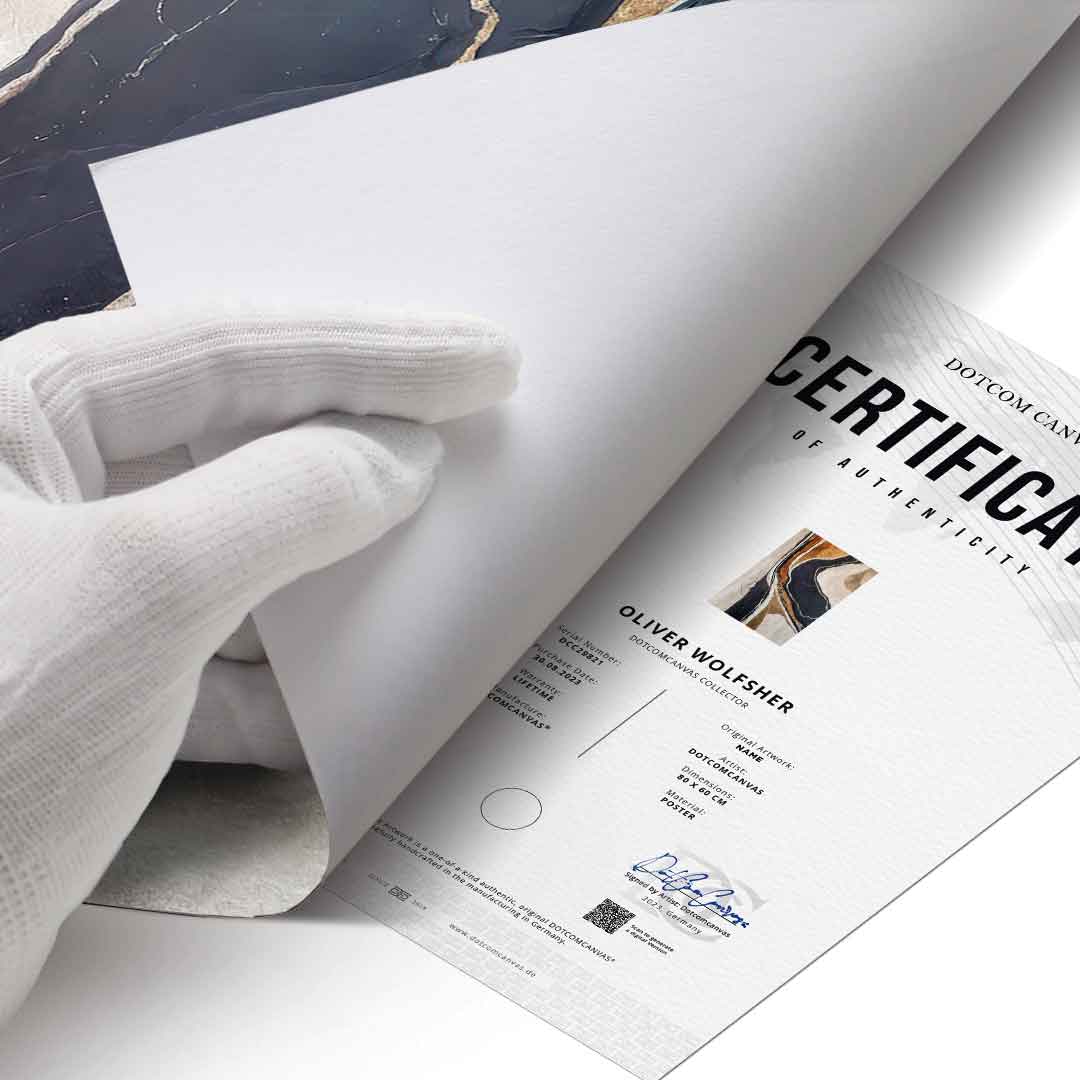 Textured Earth in Black and Gold - Poster