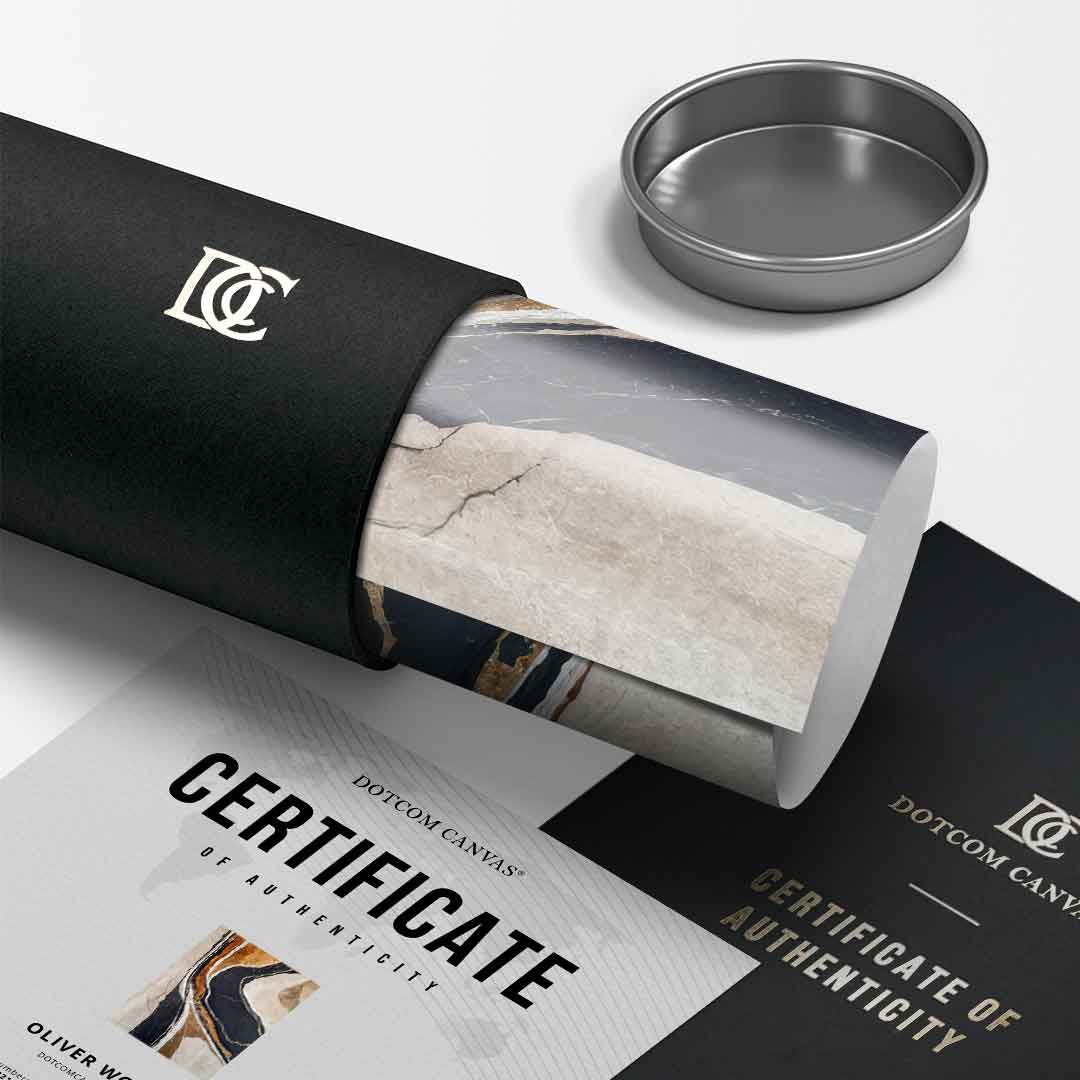 Textured Earth in Black and Gold - Poster