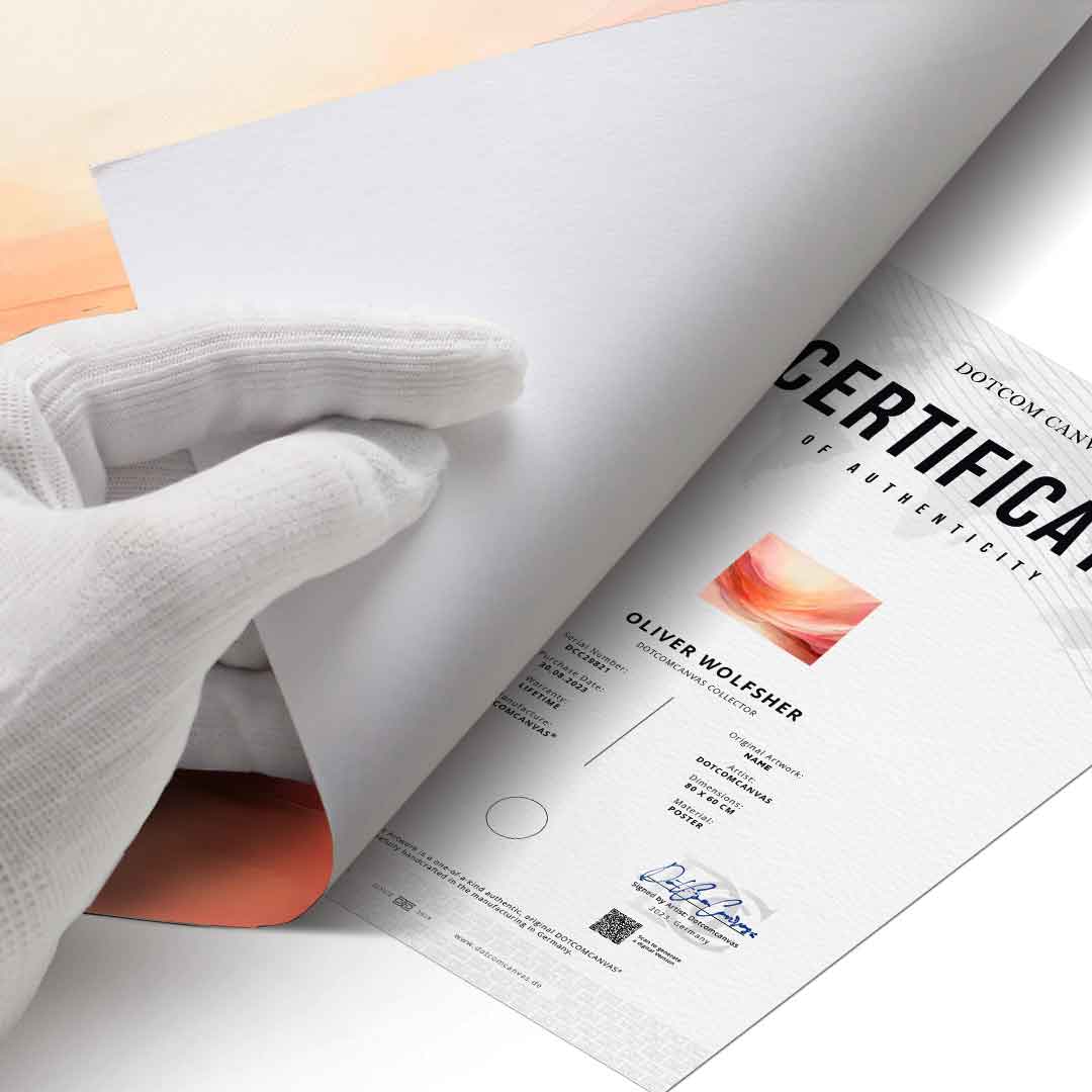 Waves of Peach and Pink - Poster