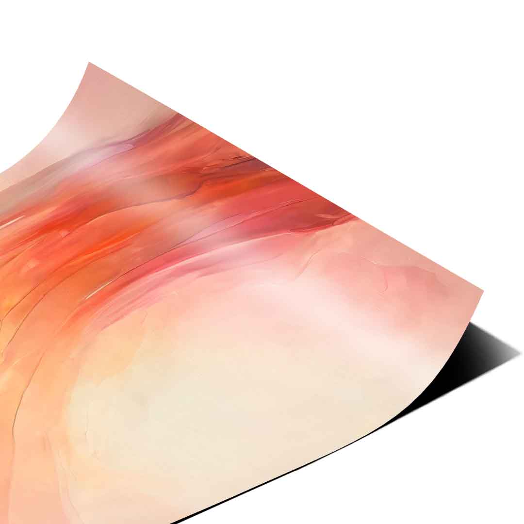 Waves of Peach and Pink - Poster