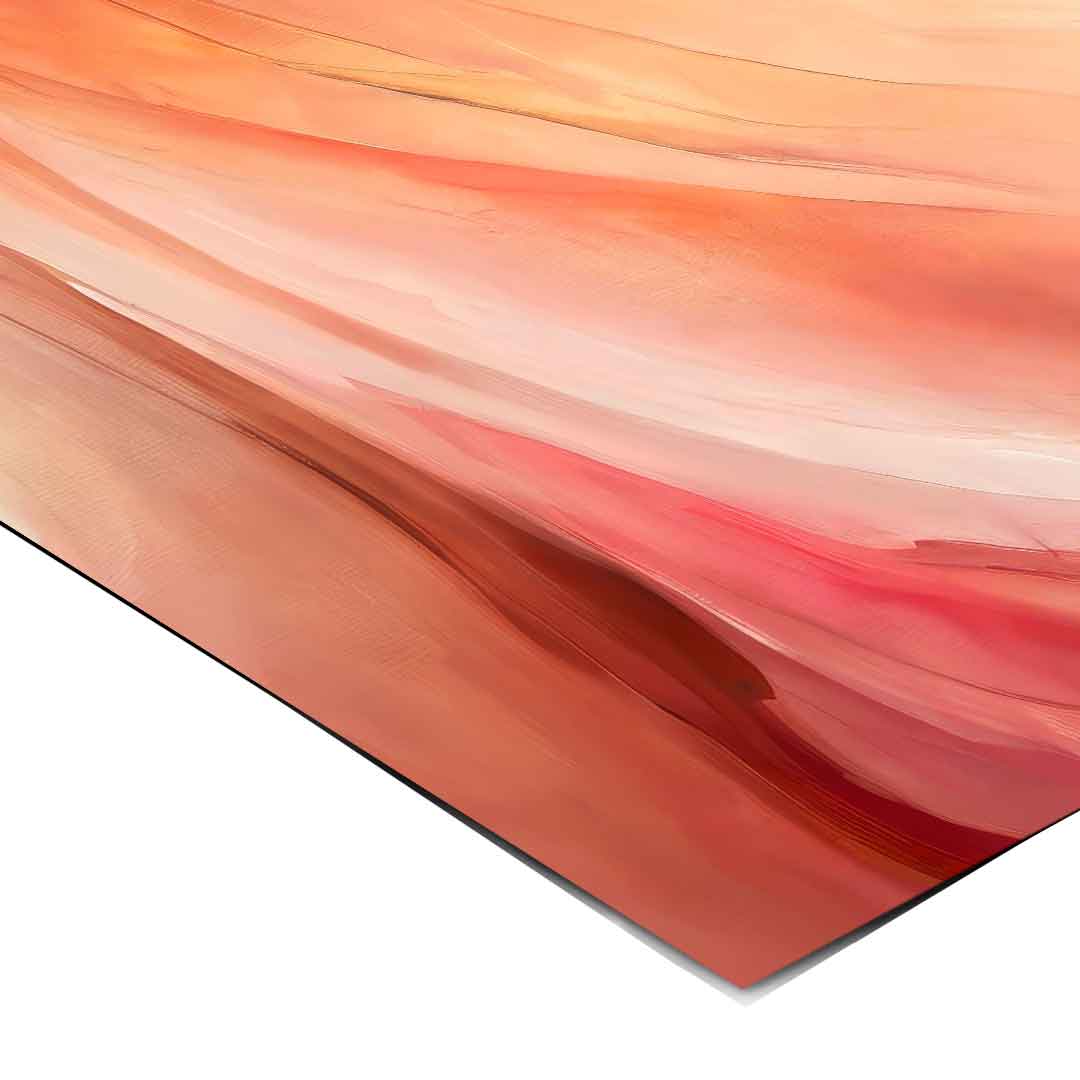 Waves of Peach and Pink - Poster