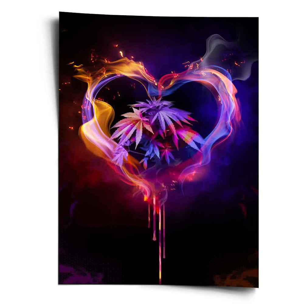 Weed Heart als Poster von DOTCOMCANVAS®