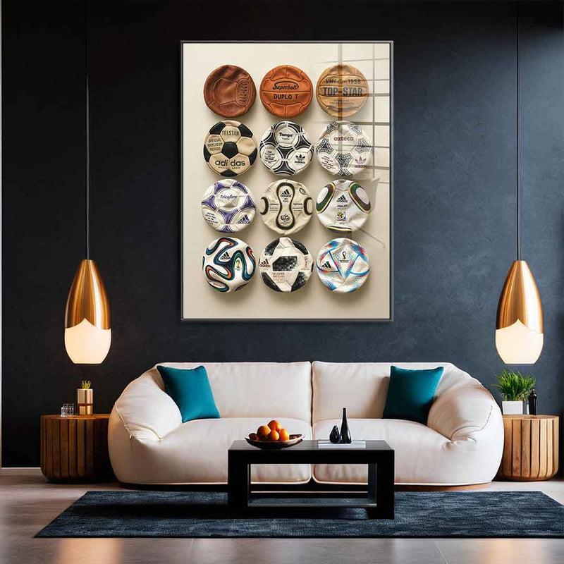 Flat World Cup Ball collection - acrylic glass