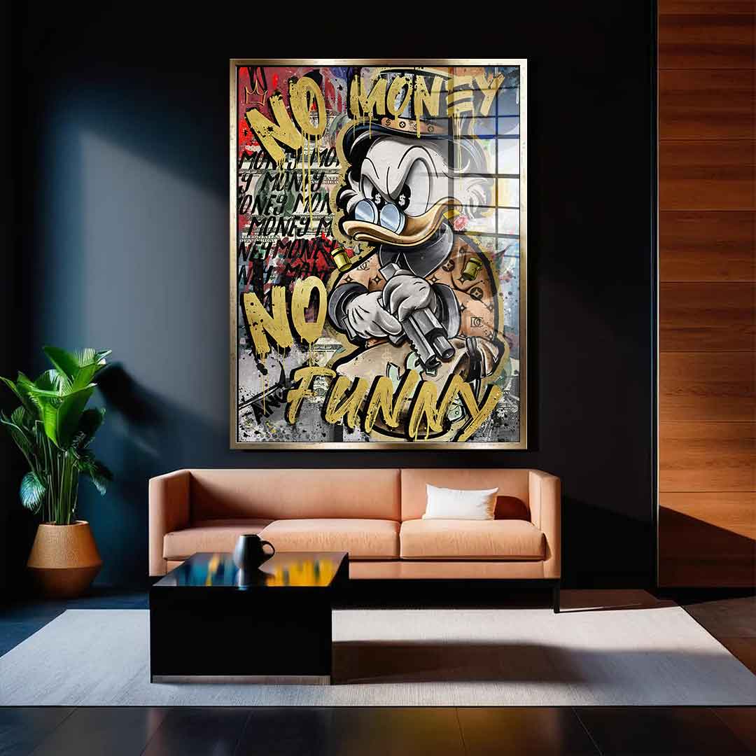 No Money Duck - gold leaf