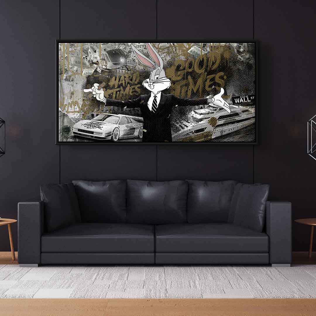 Canvas print Bugs Bunny comic motivational quote lifestyle success