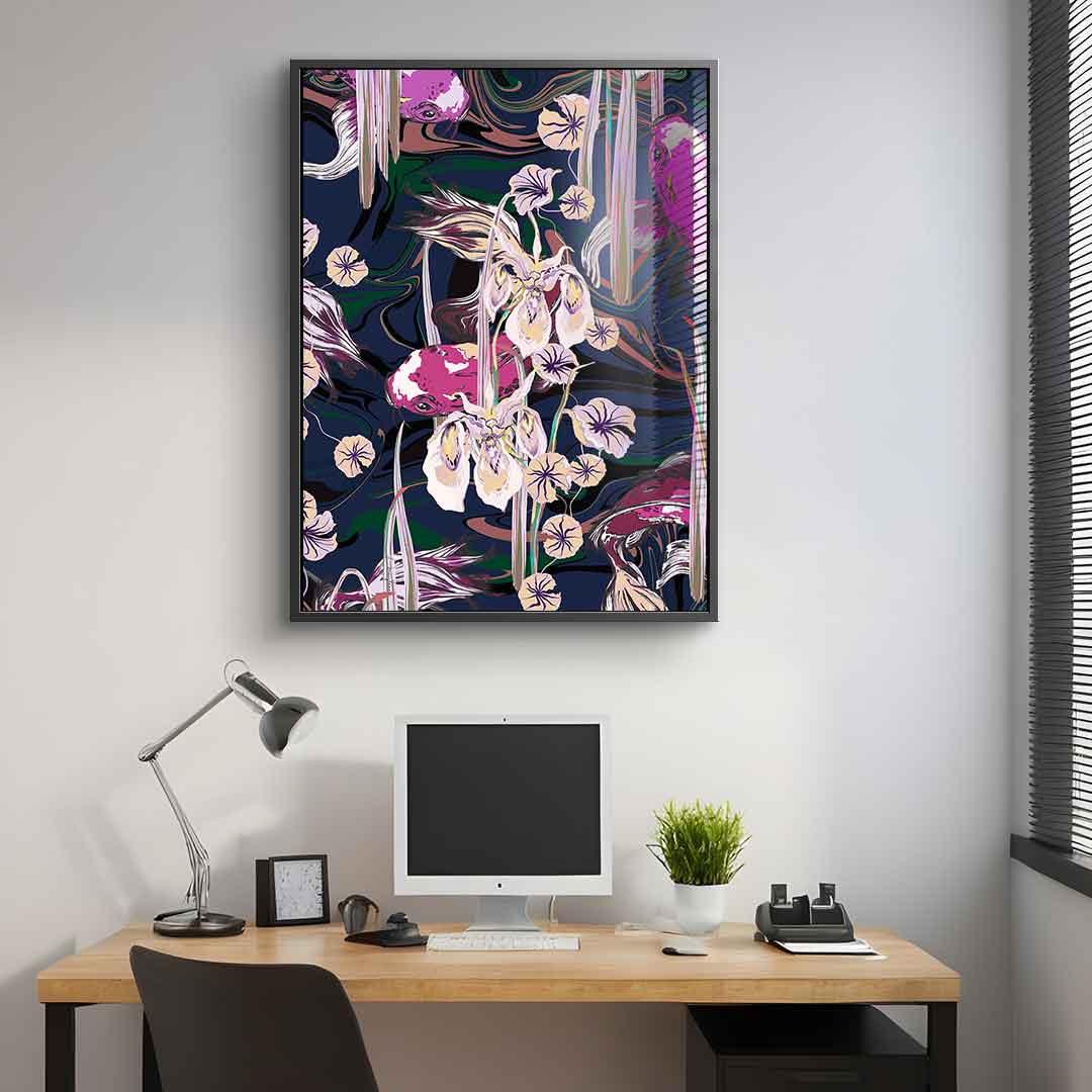 Koi Pond Purple - Acrylic glass